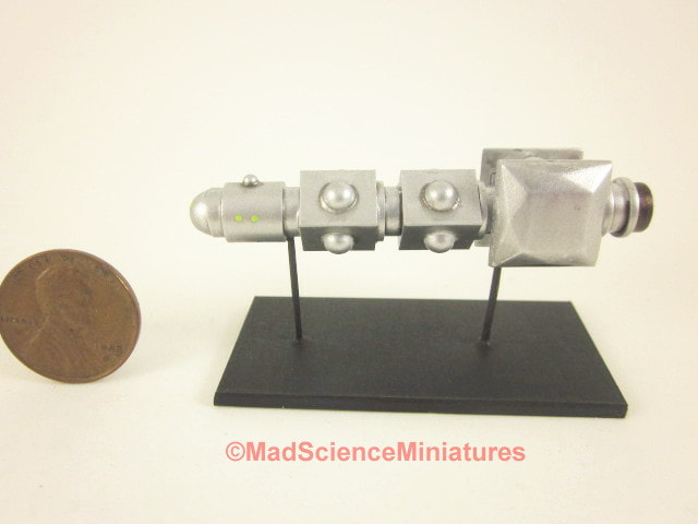 Miniature starship display model for 1:12 dollhouse D159 - MadScienceMiniatures.com