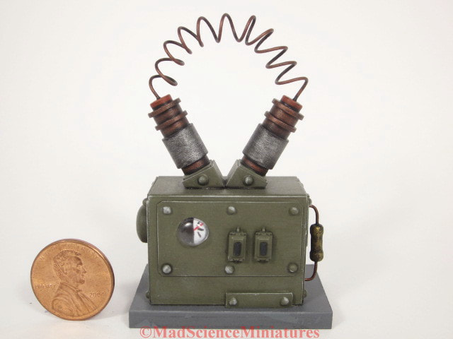 Frankenstein laboratory dollhouse miniature D258 - MadScienceMiniatures.com