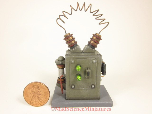 Dollhouse miniature mad science laboratory equipment D287 - MadScienceMiniatures.com