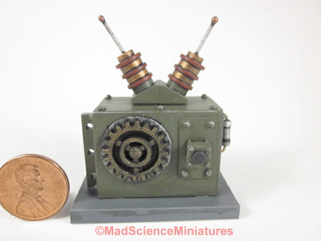 Miniature mad science laboratory device D295 for 1:12 scale dollhouse.