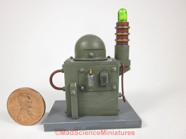 Frankenstein laboratory Containment Unit D296 for 1:12 scale dollhouse.